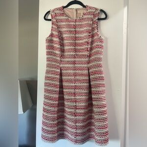 Rebecca Taylor Woven Tweed Striped Dress
